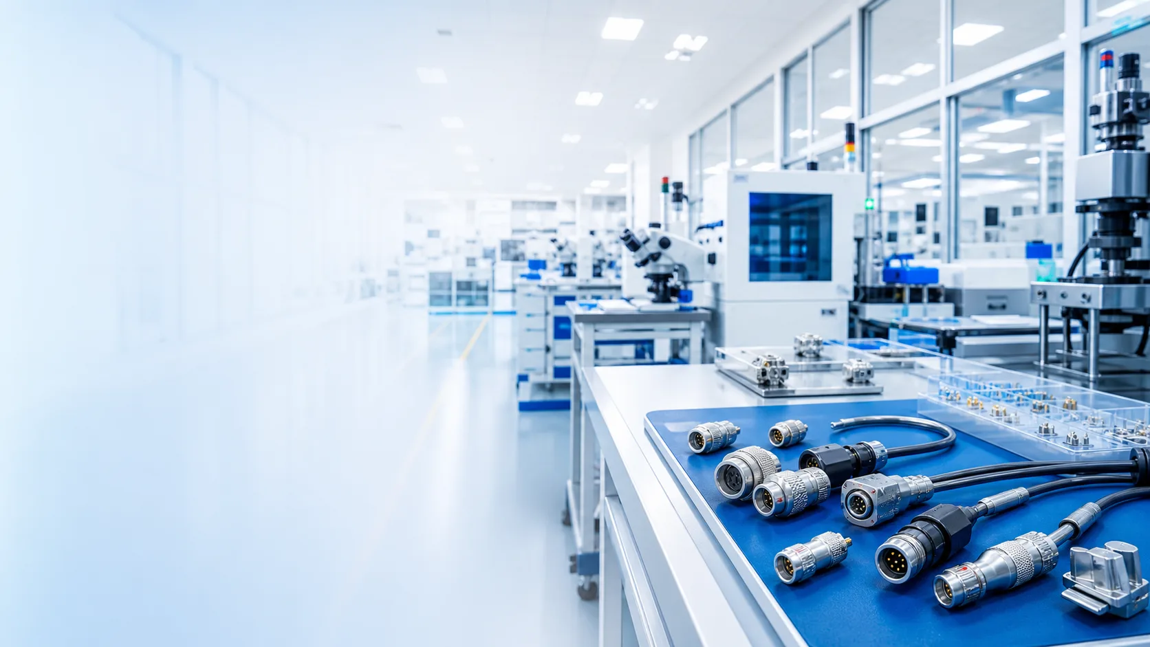 QM connector manufacturing workshop